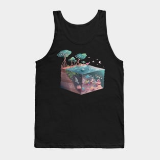 Isometric Coral Reef and Mangrove Ecosystem Tank Top